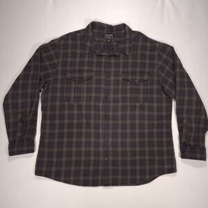 Filson Men's Lightweight Alaskan Guide Shirt Black Gray Size XXXL 3XL GUC!